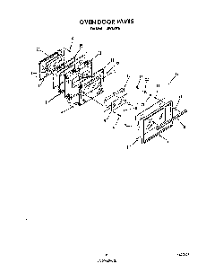 Oven Door Diagram and Parts List for D9757*6  Roper Range