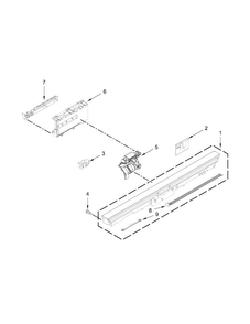 Control Panel And Latch Parts Diagram and Parts List for KDTM354DSS0  KitchenAid Dishwasher