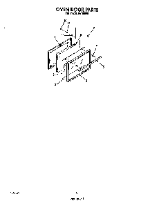 Oven Door Diagram and Parts List for F5108*0  Roper Range