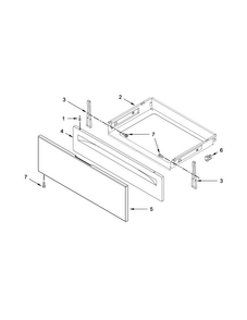 Drawer Parts Diagram and Parts List for WFC340S0EB0  Whirlpool Range