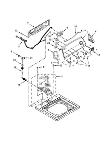 Controls And Water Inlet Parts Diagram and Parts List for 4KWTW4830EQ0  Whirlpool Washer