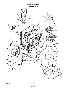 Oven Diagram and Parts List for N9457*2  Roper Range