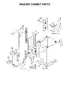 Washer cabinet parts Diagram and Parts List for 11081442710  Kenmore Washer Dryer Combo