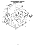 WASHER TOP AND LID Diagram and Parts List for JWP21000  Whirlpool Washer Dryer Combo