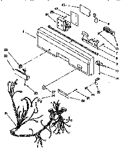 Control Panel Diagram and Parts List for KUDI23HBW0  KitchenAid Dishwasher