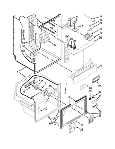 Liner Parts Diagram and Parts List for WRF560SFYM01  Whirlpool Refrigerator