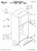 CABINET PARTS Diagram and Parts List for ET1CHEXVB01  Whirlpool Refrigerator