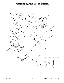 Refrigerator Liner Parts Diagram and Parts List for KRFF577KBS02  KitchenAid Refrigerator
