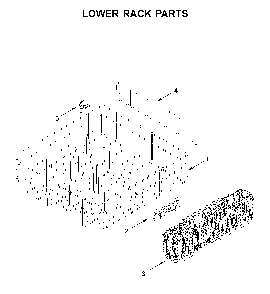 Lower rack parts Diagram and Parts List for WDT750SAKB0  Whirlpool Dishwasher