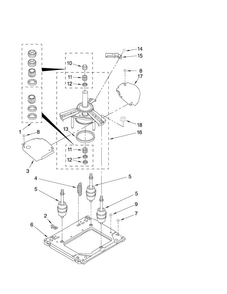 Machine Base Parts Diagram and Parts List for 11088752798  Kenmore Washer Dryer Combo