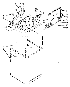 Top And Cabinet Diagram and Parts List for LA5580XSN0  Whirlpool Washer
