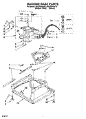 MACHINE BASE PARTS Diagram and Parts List for 4PLBR8543JT2  Whirlpool Washer