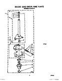BRAKE AND DRIVE TUBE Diagram and Parts List for LT5100XVW0  Whirlpool Washer Dryer Combo