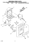 Part Location Diagram of 2252082US Whirlpool Dispenser Front Panel Assembly - Universal Silver