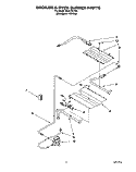 BROILER & OVEN BURNER Diagram and Parts List for SF367PEYQ5  Whirlpool Range