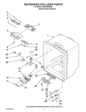 REFRIGERATOR LINER PARTS Diagram and Parts List for KBFS25EWMS8  KitchenAid Refrigerator