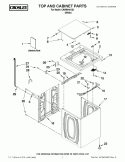 TOP AND CABINET PARTS Diagram and Parts List for CAW9444XQ1  Whirlpool Washer