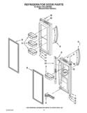 REFRIGERATOR DOOR PARTS Diagram and Parts List for KFXL25RYMS2  KitchenAid Refrigerator