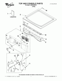 TOP AND CONSOLE PARTS Diagram and Parts List for WGD9150WW1  Whirlpool Dryer