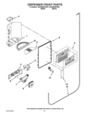 DISPENSER FRONT PARTS Diagram and Parts List for GSC25C6EYB01  Whirlpool Refrigerator