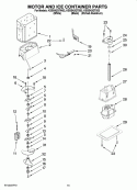 MOTOR AND ICE CONTAINER PARTS Diagram and Parts List for KSSS42QTX03  KitchenAid Refrigerator