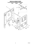 REAR CHASSIS Diagram and Parts List for KERC601HBL6  KitchenAid Range