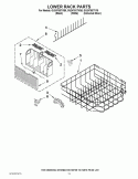 LOWER RACK PARTS Diagram and Parts List for GU2475XTVB0  Whirlpool Dishwasher