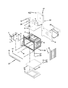 Upper Oven Parts Diagram and Parts List for WOD51EC7AB02  Whirlpool Wall Oven