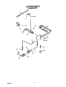 Burner Diagram and Parts List for B6307B1  Roper Range