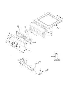 Top And Console Parts Diagram and Parts List for WED95HEDC1  Whirlpool Dryer