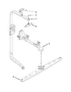 Upper Wash And Rinse Parts Diagram and Parts List for KUDE20IXSSA  KitchenAid Dishwasher