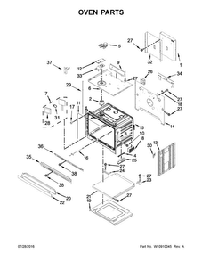 Oven Parts Diagram and Parts List for WOD97ES0ES02  Whirlpool Wall Oven