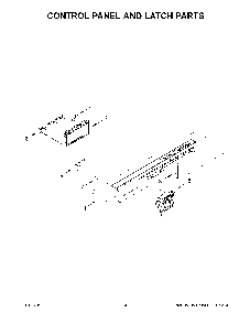 Control panel and latch parts Diagram and Parts List for 66514545N711  Kenmore Dishwasher