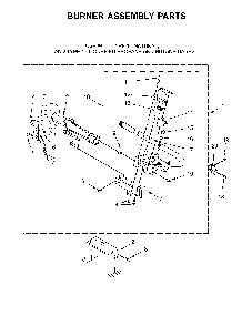 Burner assembly parts Diagram and Parts List for 11079132414  Kenmore Dryer