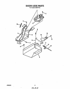 Door Lock Diagram and Parts List for S8757*4  Roper Range