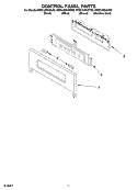 CONTROL PANEL PARTS Diagram and Parts List for KEBC208KSS02  KitchenAid Wall Oven