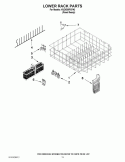 LOWER RACK PARTS Diagram and Parts List for KUDE60FXPA3  KitchenAid Dishwasher