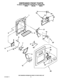 DISPENSER FRONT PARTS Diagram and Parts List for ED5CHQXVB03  Whirlpool Refrigerator