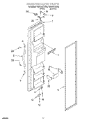 FREEZER DOOR Diagram and Parts List for RS25AQXGN00  Roper Refrigerator