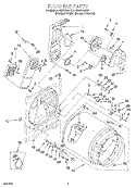 BULKHEAD Diagram and Parts List for GEN2000HQ1  Whirlpool Dryer