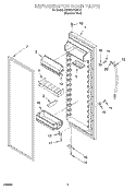 REFRIGERATOR DOOR Diagram and Parts List for KSRS27FGSS13  KitchenAid Refrigerator