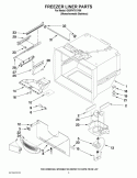FREEZER LINER PARTS Diagram and Parts List for GX5FHTXVY06  Whirlpool Refrigerator