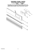 CONTROL PANEL PARTS Diagram and Parts List for JGW8130DDB12  Jenn-Air Range
