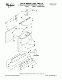DOOR AND PANEL PARTS Diagram and Parts List for GU3200XTVQ3  Whirlpool Dishwasher