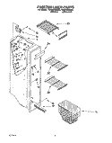 FREEZER LINER Diagram and Parts List for TS25AWXBW00  Estate Refrigerator