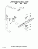 UPPER WASH AND RINSE PARTS Diagram and Parts List for KUDC10FXSS4  KitchenAid Dishwasher