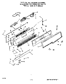 Backguard Diagram and Parts List for 1353*4A  Roper Range