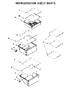 Refrigerator shelf parts Diagram and Parts List for 10651115710  Kenmore Refrigerator