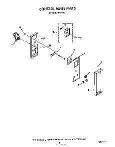 Control Panel Diagram and Parts List for H6358*0  Roper Range