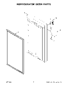 Refrigerator Door Parts Diagram and Parts List for KBBX104EPA04  KitchenAid Refrigerator